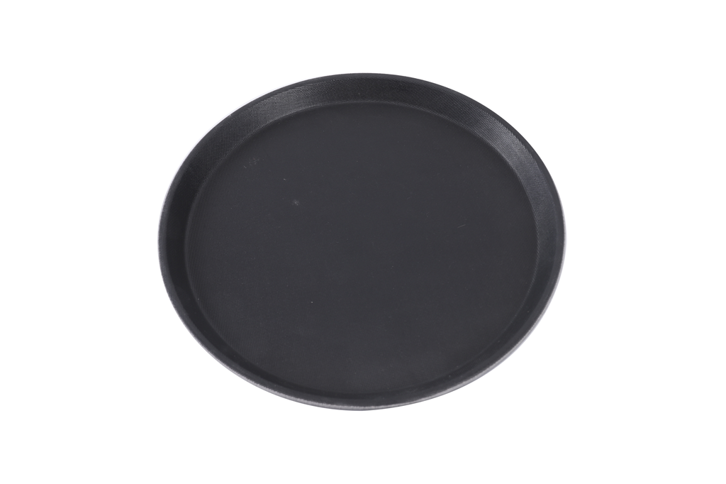[PE6909] FG Anti-skid | Black Round Salver (Serving Tray)14in