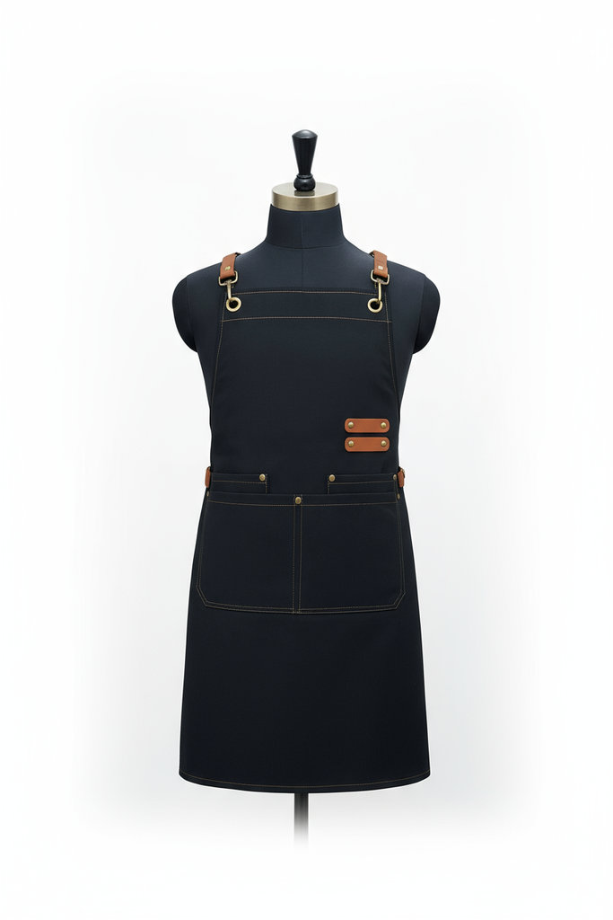 [AP1600-5 Blue] Bartending Apron - Eco Denim Blue